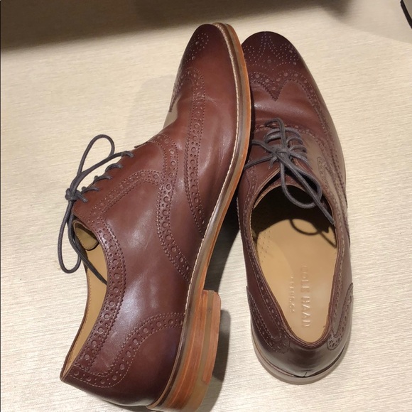 Cole Haan Cambridge wingtip Oxford Dk Brown sz 10 - Picture 5 of 8